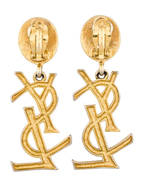 ysl clip on earrings